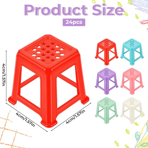 24 Pcs Painting Stand Canvas Stands for Mini Canvas Non-Slip Acrylic Pouring Paint Supplies for Canva Feet Risers Plastic Paints Pouring Tools