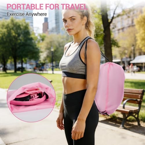 Takywep Women’s Home Pilates Starter Kit, Complete Training Set with 13 Inch Magic Pilates Circle, Mini Exercise Ball & Elastic Resistance Bands, All-in-One Fitness Accessories