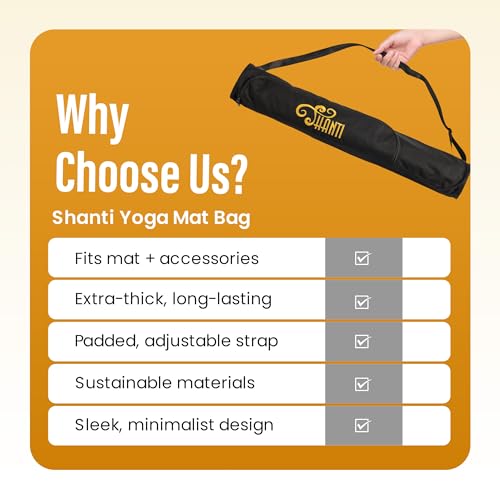 Shanti Diamond Series Yoga Mat Carrying Bag, 93cm Long.