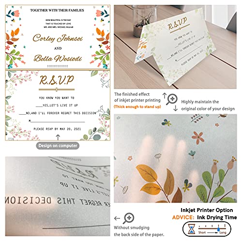 Thick Translucent Printable Vellum Paper 8.5 x 11, Oplymio 42 Sheets 167GSM | Smooth Heavy Weight Vellum Paper for Invitations, Embossing, Cardmaking, Crafts, Wedding Vellum Jackets, Overlays