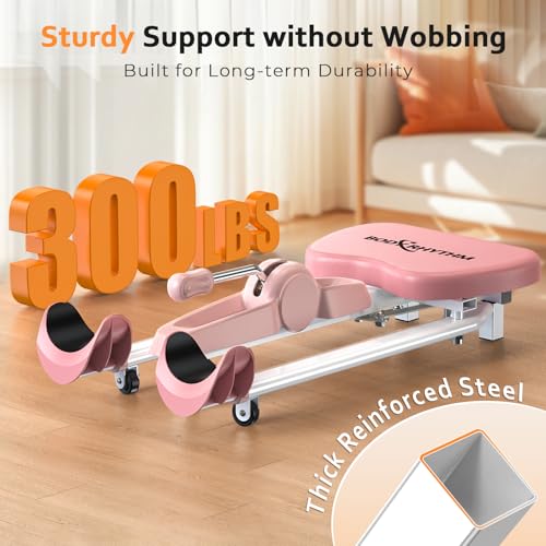 BODY RHYTHM Leg Stretcher - Split Machine for Leg Stretching - Flexibility Stretching Equipment - Ballet, Yoga, Dance, Martial Arts, MMA - Home Yoga Gym Fitness - color: Pink