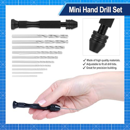 Mandala Crafts 25 PC Model Building Hobby Tools Kit for Scribing Miniatures | Scribe Handle, Drill, Tweezers, Brush for Plastic, Miniatures, Mecha, Scale Kits, Aircraft, Tanks, Ships, Cars, Metal & Resin - style: Model Metal Scribing Tool 30 PCs