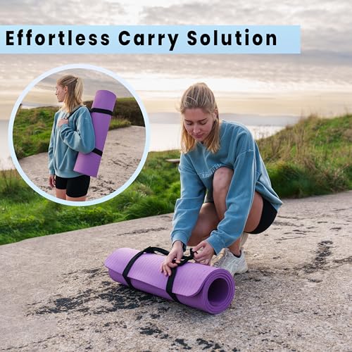 1.Active Aura Printed Body Alignment TPE Yoga Mat for Men and Women to promote correct posture and reduce strain| 8mm Thickness for Superior Cushioning | 185 x 70 cm Extra Wide, Anti Slip Mat, Yoga, Pilates, Exercise for Body Fitness and Health
