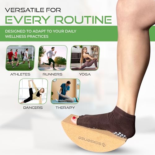 Soxsense Half-Moon Calf Stretcher for Plantar Fasciitis and Balance Trainer