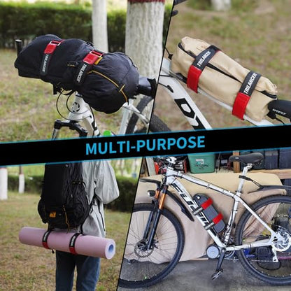 Bike Rack Straps with Extra-Wide Silicone Anti-Slip Coating, 29.5'' x 1.5'' | 2-Pack Trilancer Adjustable Bike Wheel Stabilizer Strap with Hook and Loop for Car and Wall Mount,Transportation and Storage - size: 29.5'' (2 Pcs)
