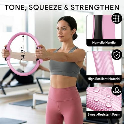 Pilates Equipment, Pilates Reformer, Home Pilates Kit - color: Pink