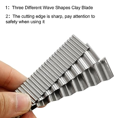 Litoexpe 5pcs Polymer Clay Cutter Blade Set | Carbon Steel, Straight and Wave, for Clay Sculpting - color: 5pcs Straight and Wave