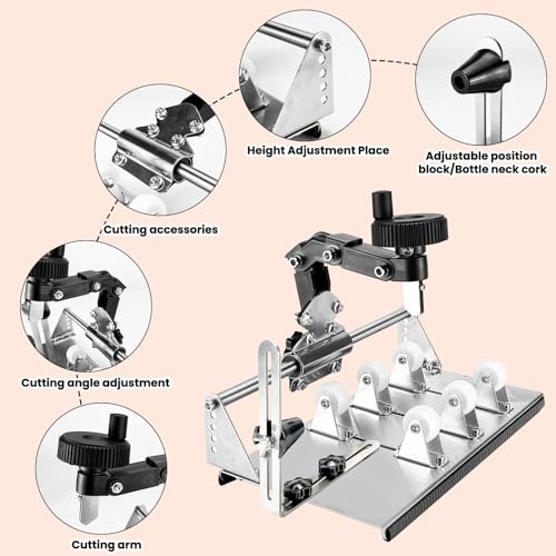 SZXDG Glass Bottle Cutter, 2025 Upgraded Glass Cutter and Glass Cutters Tools Kit for Wine, Beer, Whiskey, Rum, Vodka, Liquor, DIY Glass Bottle Cutter Kit, Glass Cutting Tool Craft Kit