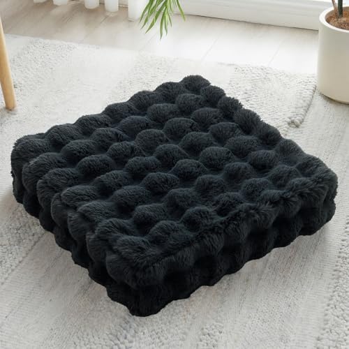 JKMAX 22 inches Floor Pillow for Adults - Large Meditation Cushion with Thick Foam & Soft Tufted Cover - Premium Outdoor Square Floor Cushion Seat - Yoga Pillows for Sitting On Floor - Black - color: Black, size: 1 Count