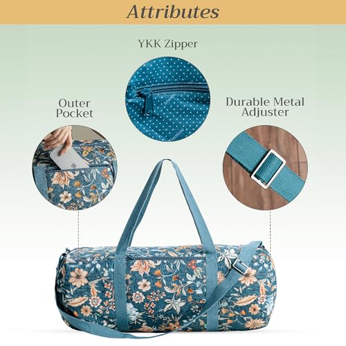 Maison d' Hermine Yoga Mat Duffle Bag Gym Tote Yoga Mat Carry Bag - color: Luxury Loft - Dark Teal, style: Yoga Mat Gym Bag