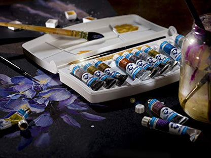 Van Gogh Watercolor Paint Set, Plastic Pocketbox, 12x10ml Specialty Metallic & Interference Colors Selection - color: 12 Metallic/Interference (Plastic Pocketbox), style: 10ml Tube