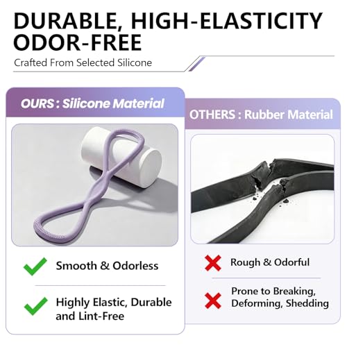 Figure 8 Resistance Band, Figure 8 Resistance Bands for Women Men,Resistance Band Figure for Working Out, Non-Slip Handles, Home Gym, Yoga & Physical Therapy - color: 15 LBS Purple