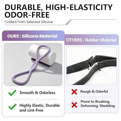 Figure 8 Resistance Band, Figure 8 Resistance Bands for Women Men,Resistance Band Figure for Working Out, Non-Slip Handles, Home Gym, Yoga & Physical Therapy - color: 15 LBS Purple
