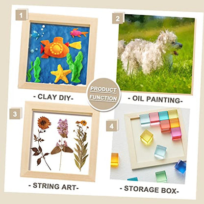 Kathfly 48 Pcs 6 x 6" Wood Panel Boards, Unfinished Wood Canvas Panels for Painting Crafts DIY Drawing Pouring Art Projects - size: 6 x 6 inch
