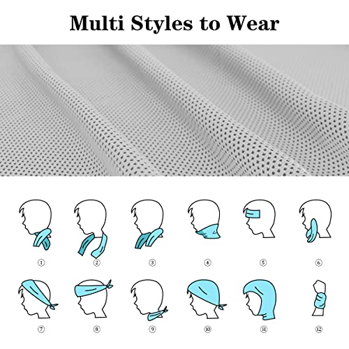 Cooling Towel,Vofler [4 Pack] Cool Towels Microfiber Chilly Ice Cold Head Band Bandana Neck Wrap (40"x 12") for Athlete Men Women Youth Kids Dogs Yoga Outdoor Golf Running Hiking Sports Camping Travel - color: Gray*2/Black*2