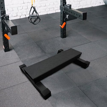BLUSLM Upgraded Calf Raise Bar, Wide and High Squat Machine for Leg Stretching, Squat, Foot Stretch workout, Anti-Slip Solid Steel Calf Raise Block