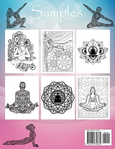 Yoga Coloring Book: Yoga Poses Colouring Book for Adults | 55 Pages of Yoga Meditation Lotus, Quotes & Mandala Poses for Stress Relief | Unique Yoga ... Yoga Lovers, Women, Instructors & Teachers