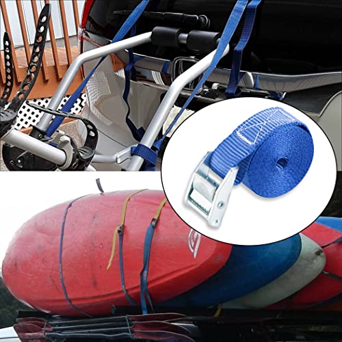 Cartman 1" x 12' Lashing Straps Up To 600lbs,4pk Blue - color: Blue, size: 4 PK