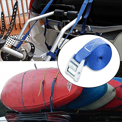 Cartman 1" x 12' Lashing Straps Up To 600lbs,4pk Blue - color: Blue, size: 4 PK