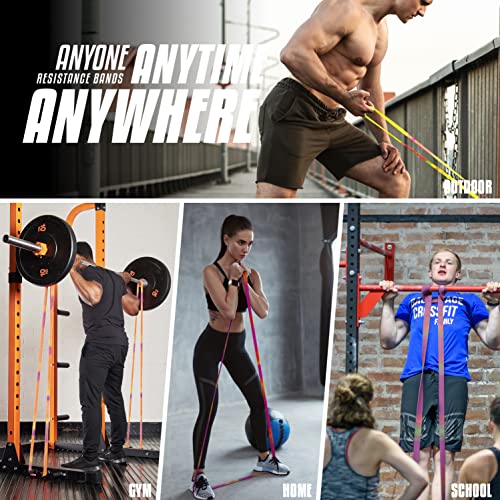 Lecardio Resistance Bands for Working Out, Rubber Pull Up Assistance Bands, Exercise Bands, Workout Bands, Resistance Bands for Legs, Physical Therapy, Muscle Training, Men and Women