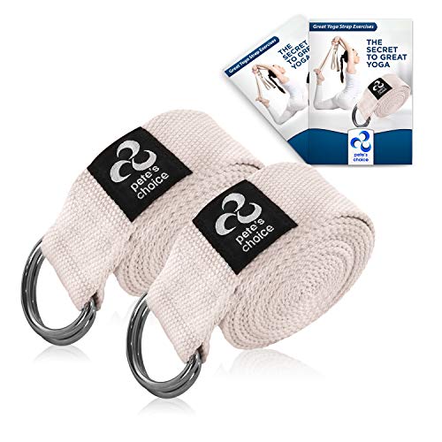Stretching Straps and Yoga Blocks - Yoga Beginner Kit for Pilates & Gym