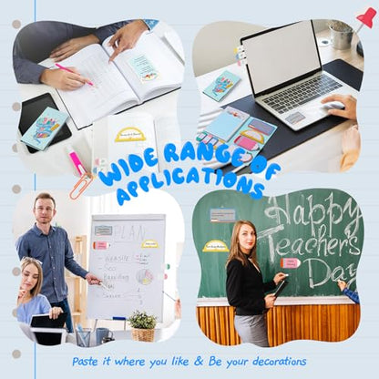 Sticky Notes Set Blackboard Self-Stick Note Pads Teacher Appreciation Gift Writing Memo Pads School Office Supplies - color: Teacher(blue Background)