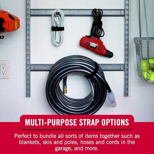 VELCRO Brand Elastic Cinch Straps with Buckle, 30in x 1in, Black, 4 Pack | Stretchable And Adjustable For A Snug Fit; Fastens Yoga Mats, Outdoor Umbrellas, Wood, Tarps, Blankets, Poles, And Gear - size: 4PK Large 30"