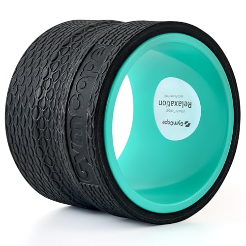 GymCope Back Roller Wheel, Spine-Safe Groove for Deep Stretch, 530 lbs | 1/2in sweat-resistant foam over ABS core, 4 sizes 4 to 12in plus 4-pack with 13in, yoga pilates home gym recovery, pvc free - color: Mint Green, size: 6"