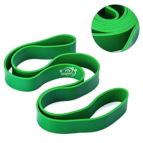 Fit Simplify Pull Up Assist Resistance Bands for Fitness, Physical Therapy, Stretching, Mobility and Exercise - color: Green