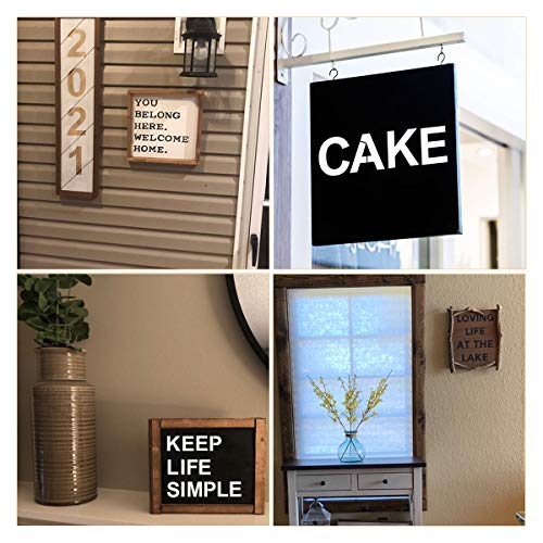 Alphabet Letter and Number Stencils 7 Inch - 40 Pack Large Letters and Numbers Stencil Templates with Signs for Painting on Wood, Reusable Letter Stencils for Chalkboard Signs & Wood Wall Art - size: 7 Inch