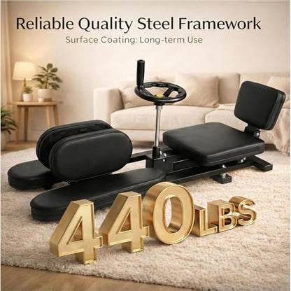 Leg Stretch Machine for Splits, 440LBS Heavy Duty Steel Frame Leg Stretcher, Split Machine Training Fitness for Home Gym, 240° Leg Stretching Equipment for Adults Teens Ballet Dance Gymnastics（Black） - color: Black