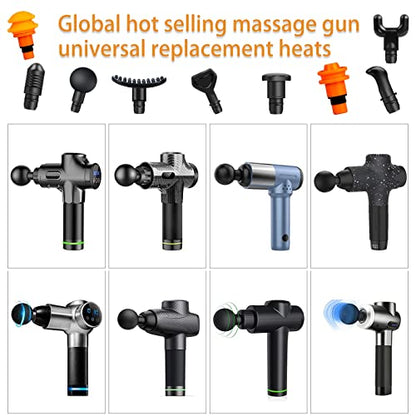 Massage Gun Heads, Replaceable Massager Gun Attachment 9 Different Muscle Massager Heads for 18-19mm Deep Tissue Percussion Massage Head s