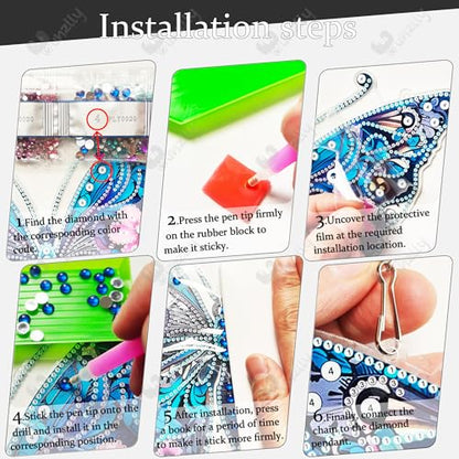 Yunzlly DIY Hanging Diamond Art Pendant Kit Wreath, Special Crystal Spring Diamonds Painting Ornament Kit for Adults, Acrylic Board Gem Painting Box Kit (Purple Flower) - color: Purple Flower