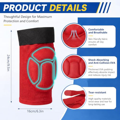 1 Pairs Muay Thai Elbow Pads and Knee Pad,Red,XL - color: Red, size: XL