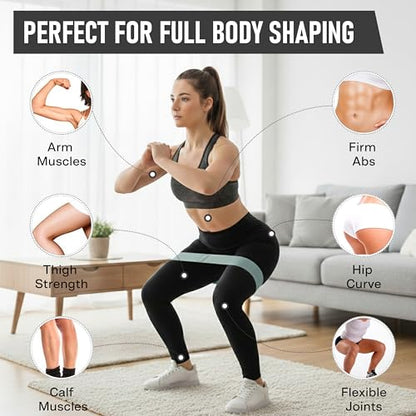Poler Booty Resistance Bands Set for Women – 3 Fabric Bands (Light, Medium, Heavy) + Pilates Ball – Non-Slip Glute & Leg Workout Kit for Home Fitness, Yoga & Strength Training - color: Black O
