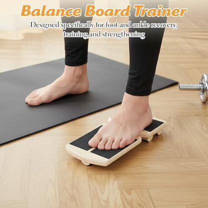 Primst Ankle Balance Board – Non-Slip Single Leg Balance Trainer for Foot Strength & Stability, Rehab, Sprain Recovery, Plantar Fasciitis Relief with Instructions Included