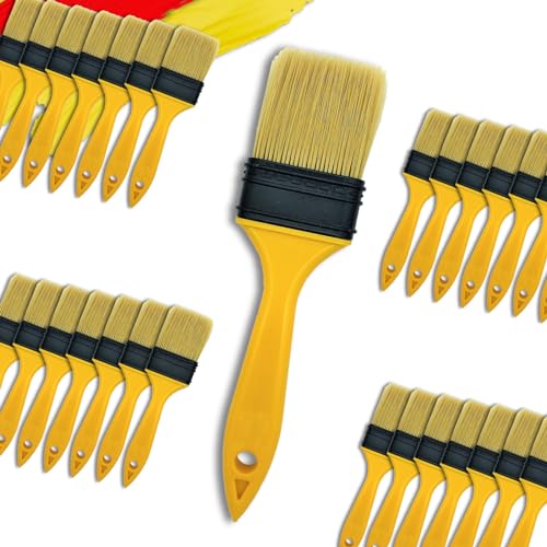 Not Chip Brush, Paint Brushes for Walls 2 inch 28 Pack, S.Chip Brush Never Lose Bristles - Small Package, 100% Plastic, for Paint, Glues, Stains and Completely Recyclable | Paint Brushes for Walls, 100% Plastic, for Paint, Glues, Stains and Single materia