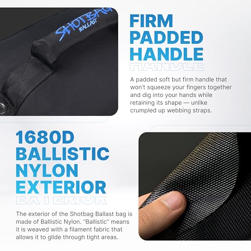 Bag for Wake Surfing, or Wakeboarding, Boat Weight Bags for Boosting Wake, Prefilled With Fine Recycled Steel Shot, Easy to Handle – 5 Year Warranty (Sizes 25lb or 50) (Grommet, 50 LB) - size: 50 LB, style: Grommet