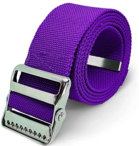 LiftAid Transfer and Gait Belt 60 Inch with Metal Buckle and Loop - Walking, Standing and Transfer Assist Aid for Seniors, Elderly Patients, Caregiver, Nurse, Therapist (Purple) - color: Purple