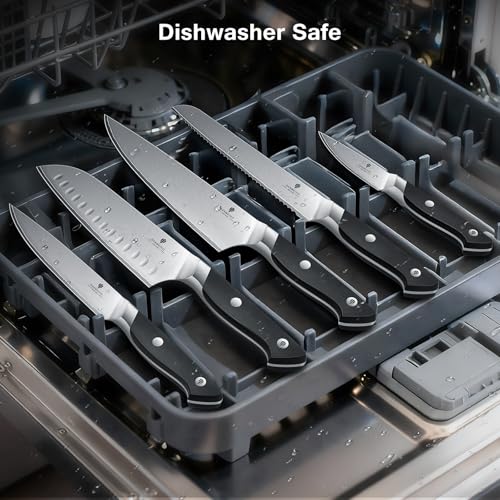 10 PCS Japanese Kitchen Knife Set, Dishwasher Safe | 5 Layers High Carbon 9Cr18Mov Stainless Steel, Ultra-Sharp Professional Chef Cooking Knife with Knife Sheath - color: 10PCS Knife Set