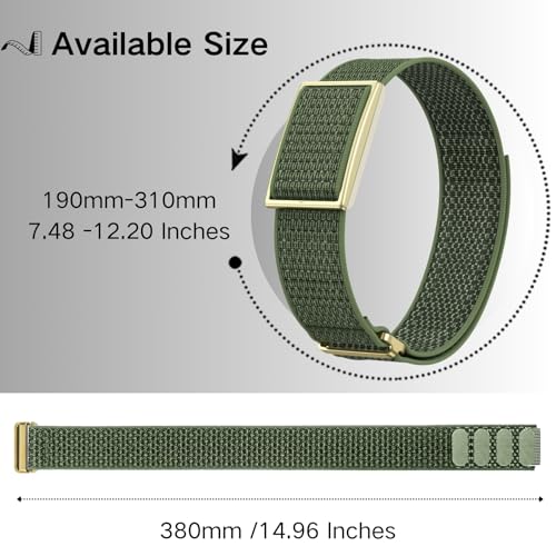 Bicep Bands Compatible for Polar Loop (2025) / Visible Armband 2.0 Straps - color: Green