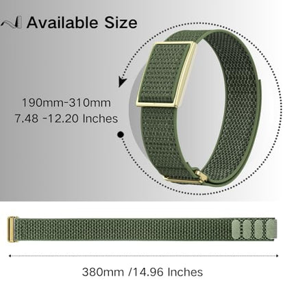 Bicep Bands Compatible for Polar Loop (2025) / Visible Armband 2.0 Straps - color: Green
