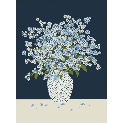 Flower Diamond Art Kits for Adults Cute Diamond Painting Kit for Beginner | Vintage Vase 5D DIY Funny Diamond Dots Full Drill Crafts for Gem Art Dot Art for Adults Home Wall Decor for Teens 12x16 in - color: DP04909