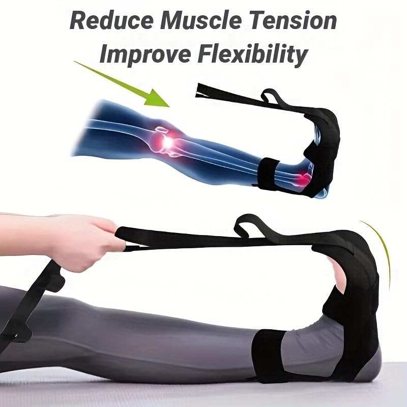 Leg Stretching Strap with Loops, Yoga Strap Foot and Calf Stretcher Band Stretch Bands Leg Stretcher Belt for Stretching Equipment Exercise Flexibility