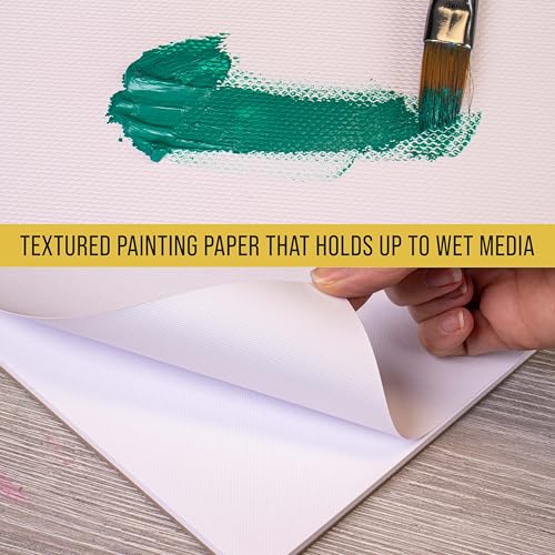 U.S. Art Supply 9" x 12" Premium Heavy-Weight Oil Painting Pad (2 Pack, 30 Sheets Total) - 90lb (190gsm) - Oil Pastel Paper for Students and Adults