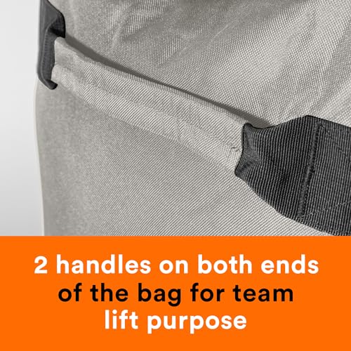 Fitdom 130L 36" Extra Large Heavy Duty Sports Equipment Storage Duffle Bag - color: Silver Grey
