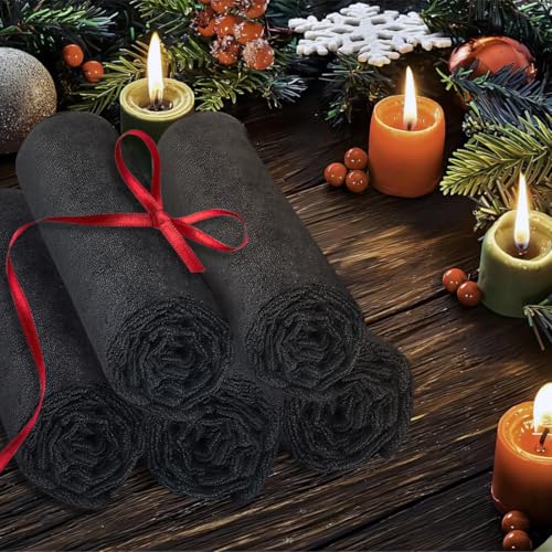 UNIMADE 24 Pack Salon Towels - Highly Absorbent and Quick Drying Hand Towels, Premium Wash Cloths for Bathroom, Gym, Shower, Hotel, and Spa - 16x27 inch (Black) | Quick Drying Premium Wash Cloths for Bathroom, Gym, Shower, Hotel, and Spa - 16x27 inch - Bl