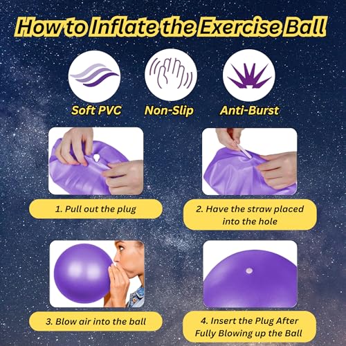 Pilates Kit for Home Workouts, 13-Pcs Pilates Essentials Kit with Ring and Ball Set, Resistance Bands, Home Pilates Equipment for Women, Starter Workout Kit for Beginners