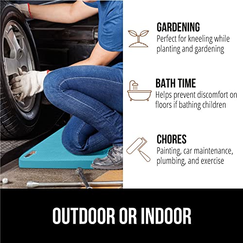 GORILLA GRIP® Extra Thick Foam Kneeling Pad for Gardening 17.5x11 Turquoise - color: Turquoise