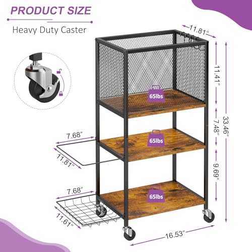 Dumbbell Rack, Yoga Mat Storage Holder, Home Gym Storage Rack, Workout Equipment Storage Organizer, Weight Storage Holder Rack with Hooks and Wheels - size: 3 Tier